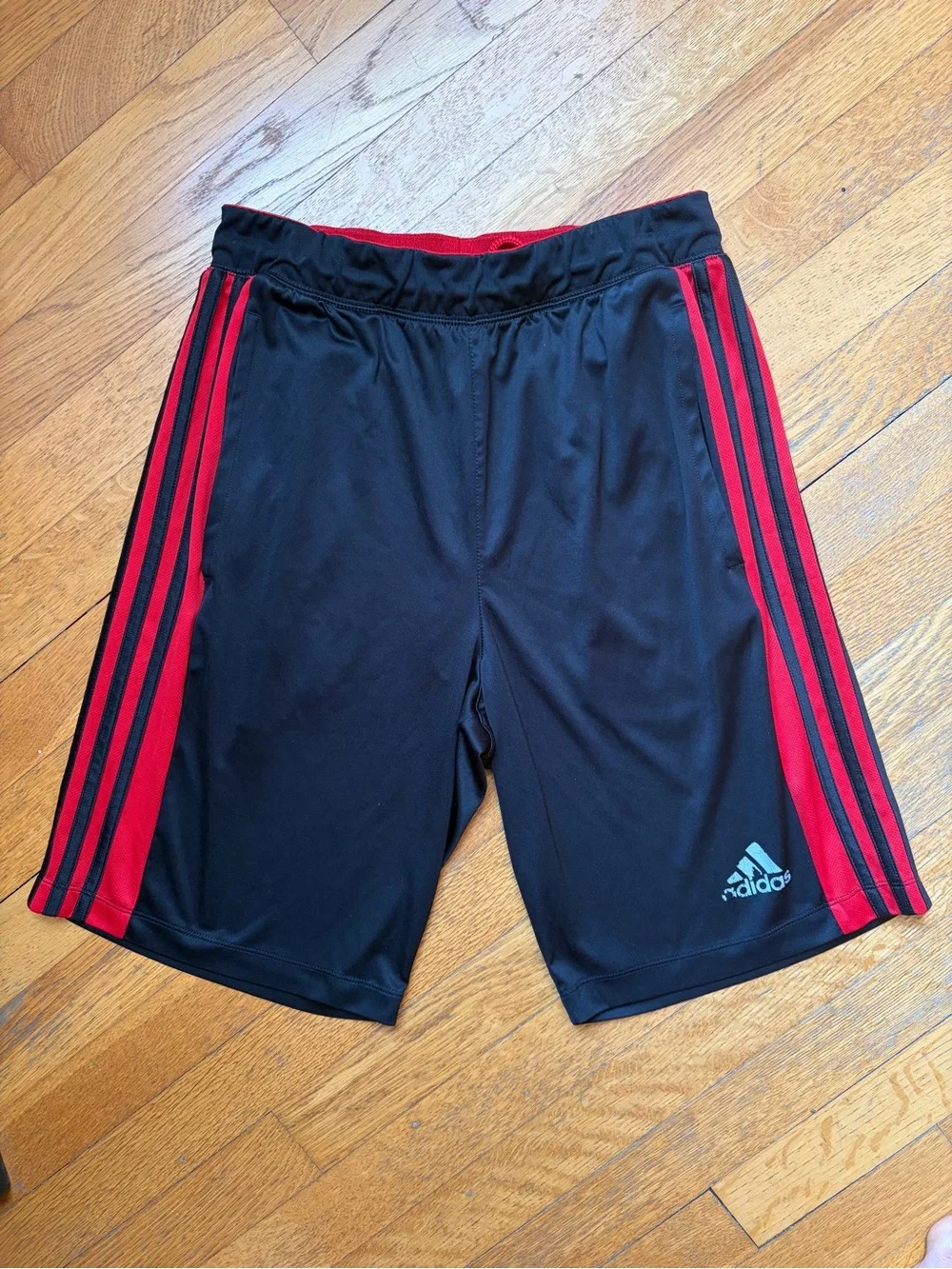 Adidas Climalite Black & Red Athletic Shorts